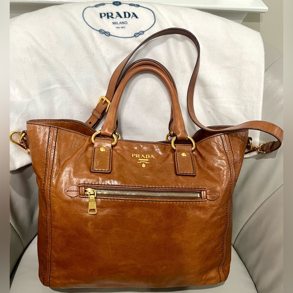 AUTH Prada Large Tote with COA